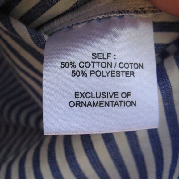 Tanya Taylor Blue White Blouse Top - Picture 11 of 11